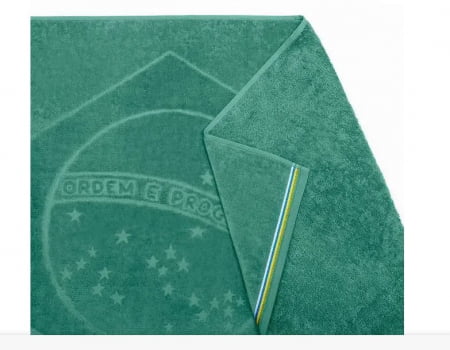 Toalha Banho 100% Algodão Jacquard Veludo Bandeira do Brasil - Buettner