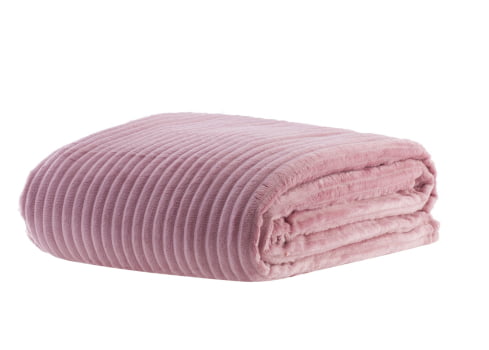 Cobertor King Canelado Corttex 100% Microfibra Toque Macio - Rosa