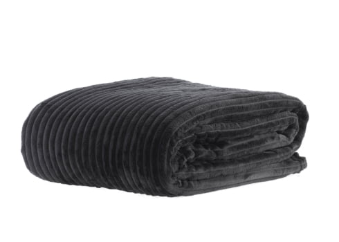Cobertor King Canelado Corttex 100% Microfibra Toque Macio - Preto
