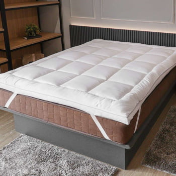 Pillow Top Queen Toque de Plumas Nobless 1000g/m² - Appel - Branco