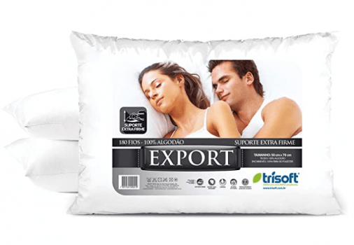 Travesseiros Suporte Extra Firme Tecido 100% algodão 50x70cm 