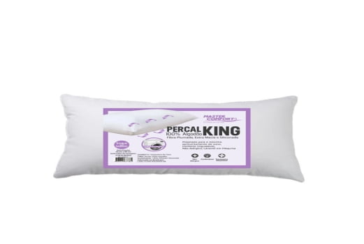 Travesseiro Percal King Fibra Siliconada 50cmx90cm - Branco